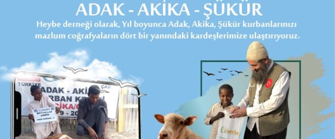 Yıl Boyunca Adak Akika Şükür Kurbanı
